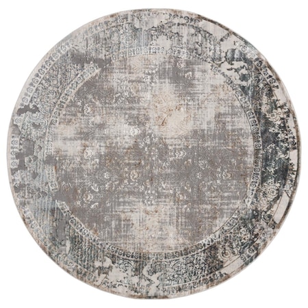 Manmade Emojy Cashel Multi Color Round Rug; 7 ft. 10 in. MA3637994
